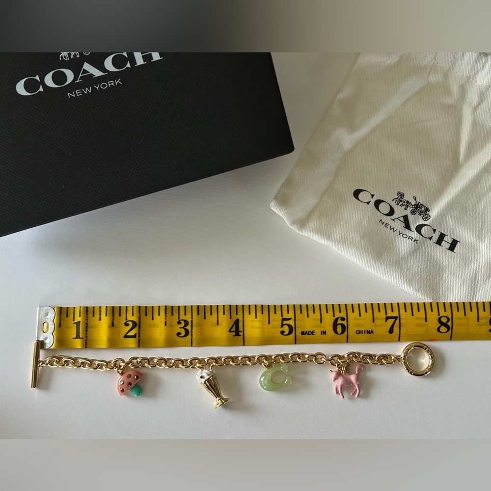 NWOT Coach Milkshake Multi Charm Bracelet